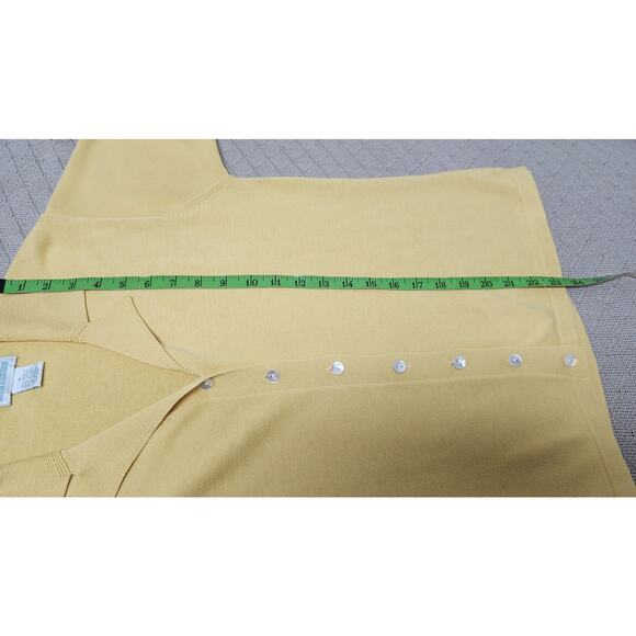Van Heusen "For Her" VTG Mustard Yellow Short Sleeve Knit Collard Blouse W SZ M - Picture 7 of 7